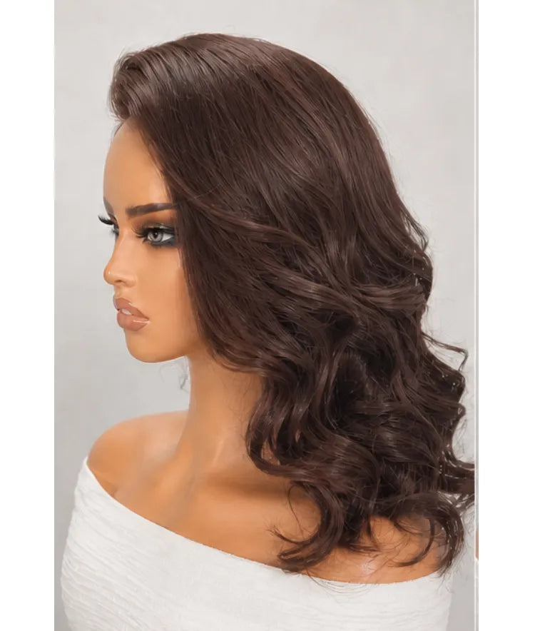 Luvme All Day Curls Hold 7x6 Closure HD Lace Solid Dark Chocolate Brown Loose Body Wave Glueless Long Wig Pre-Cut Lace Secondary image