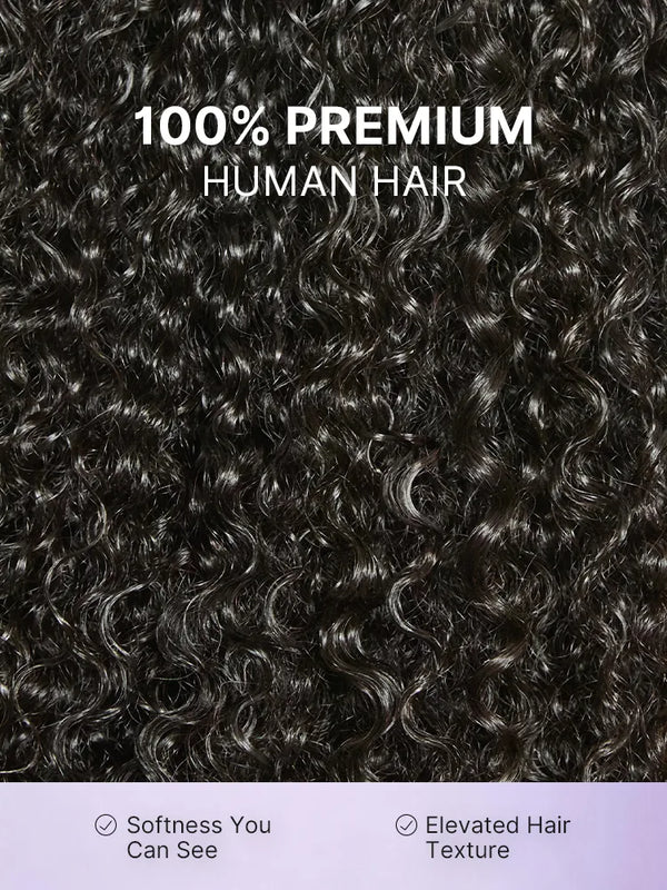 Beginner Friendly 200% Density Kinky Curly with Bangs Glueless 5x5 Closure Pre-Cut Lace Wig All Head Sizes Fit Cap