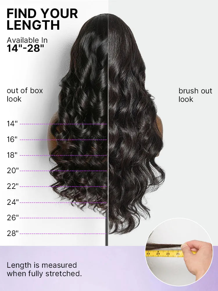 Luvme All-Day Comfort™ Wig 180% Density Loose Body Wave Glueless 7x6 Closure HD Lace Human Hair Wig with Bangs Pre-Cut Lace