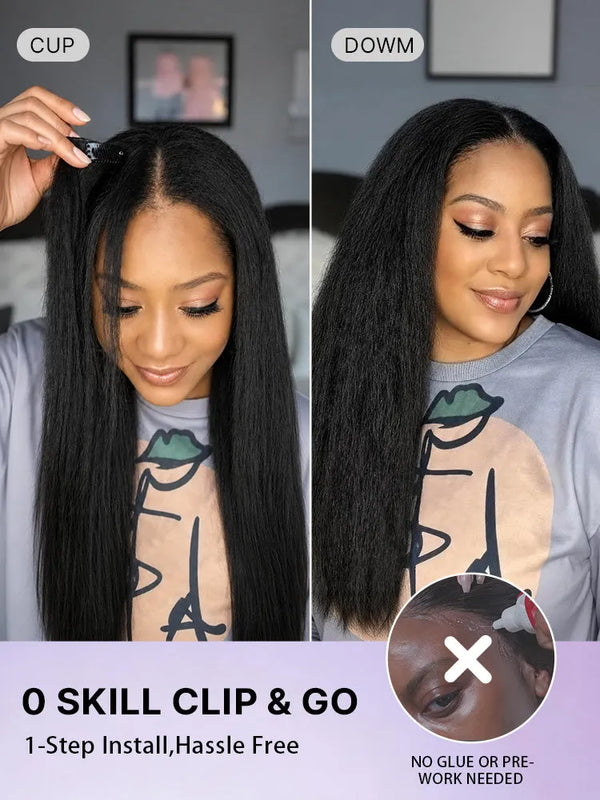 Body Wave / Straight / Kinky / Deep Wave Human Hair U Part Wig