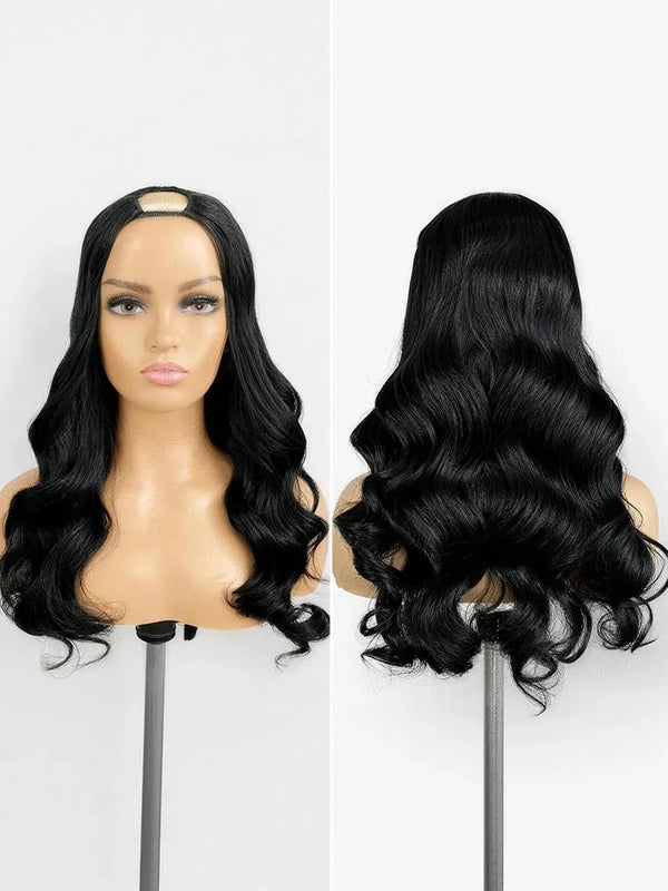 Body Wave / Straight / Kinky / Deep Wave Human Hair U Part Wig
