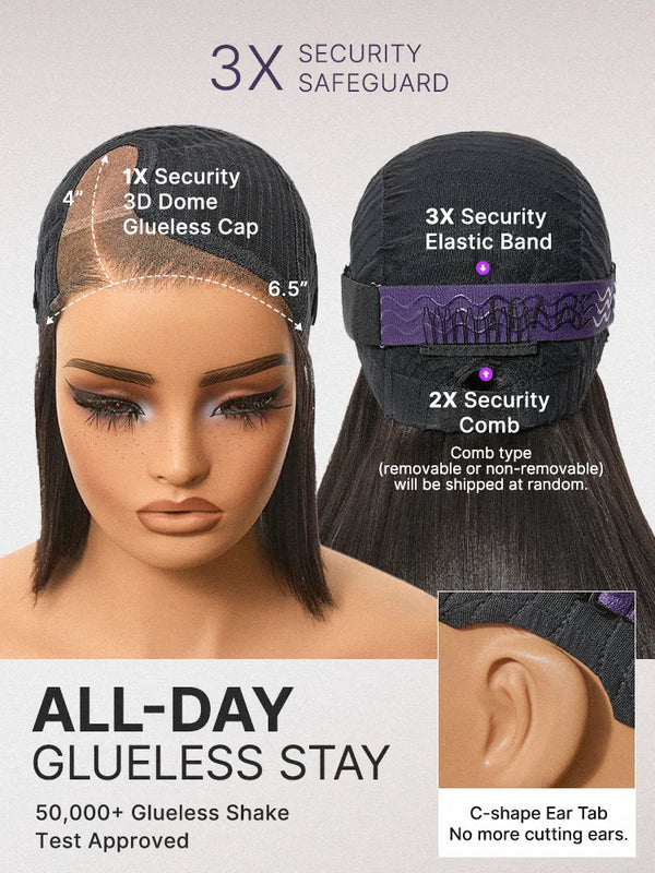 AiryFit™ Scalp Care Wigs | Effortless Water Wave Snugfit Glueless 5x5 Closure Pre-Cut Lace Curly Wig