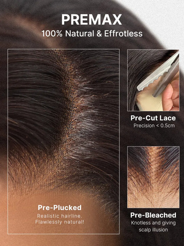 Luvme All-Day Comfort Wig 200% Density Brown Ombre Kinky Curly  PartingMax Glueless 7x6 Closure HD Lace Wig Pre-Cut Lace