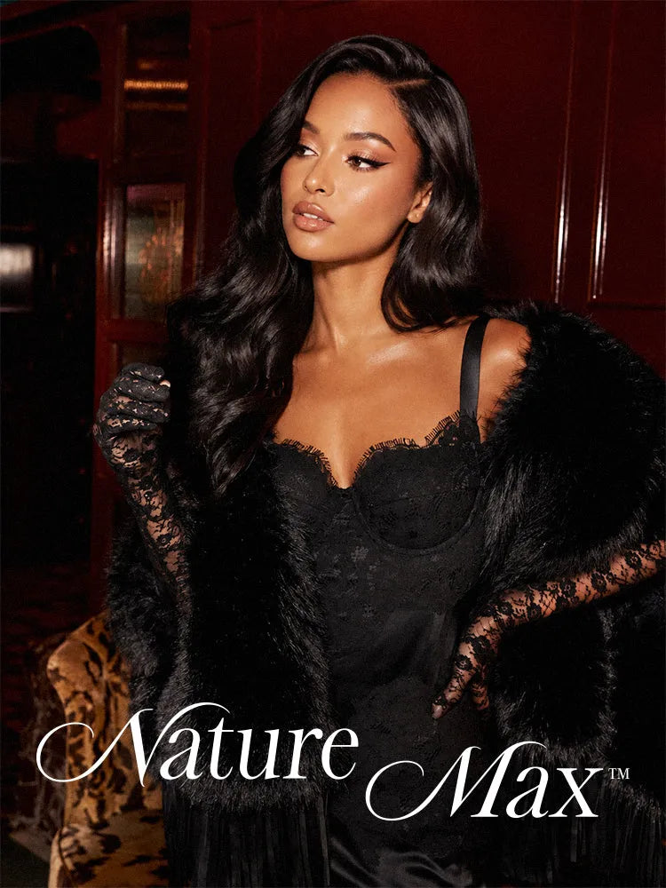 NatureMAX™ 200% / 250% Density Loose Wave Glueless Ear-to-ear 13x4 HD Lace Front Wig Pre-Cut Lace Flexi-Fit Drawstring Cap Secondary image
