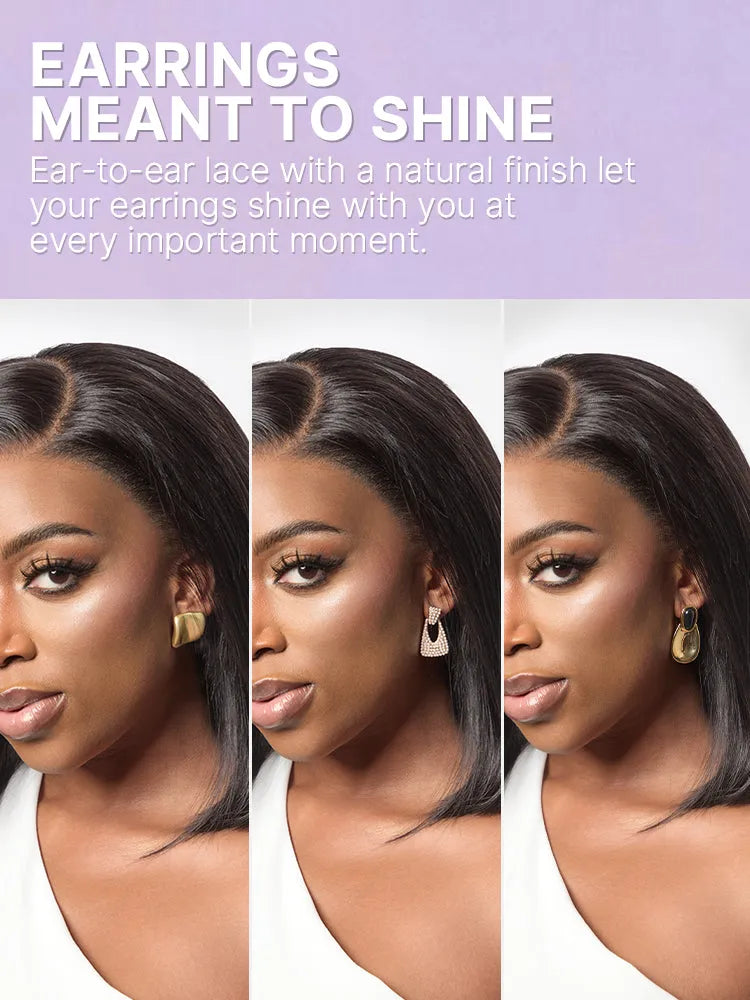 NatureMAX™ 200% / 250% Density Loose Wave Glueless Ear-to-ear 13x4 HD Lace Front Wig Pre-Cut Lace Flexi-Fit Drawstring Cap