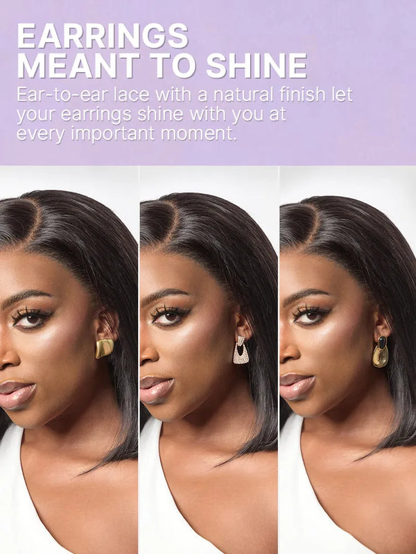 NatureMAX™ 200% / 250% Density Loose Wave Glueless Ear-to-ear 13x4 HD Lace Front Wig Pre-Cut Lace Flexi-Fit Drawstring Cap