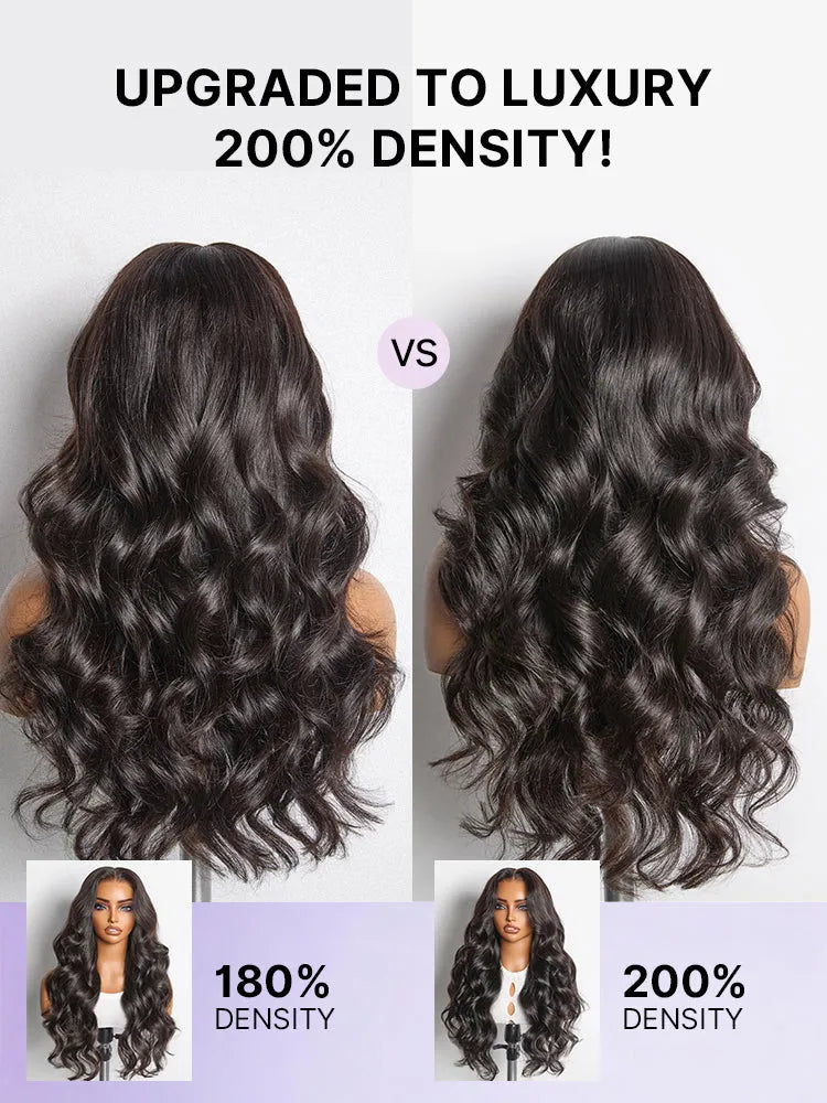 NatureMAX™ 200% / 250% Density Loose Wave Glueless Ear-to-ear 13x4 HD Lace Front Wig Pre-Cut Lace Flexi-Fit Drawstring Cap