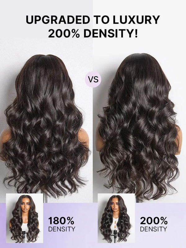 NatureMAX™ 200% / 250% Density Loose Wave Glueless Ear-to-ear 13x4 HD Lace Front Wig Pre-Cut Lace Flexi-Fit Drawstring Cap