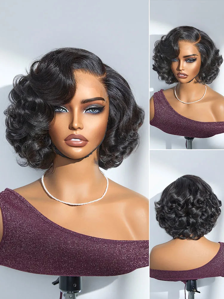 1 SEC INSTALL WIG | Mature Boss Brown Ombre Highlight / Natural Black Loose Wave Glueless Minimalist HD Lace Wig Pre-cut Lace Main image