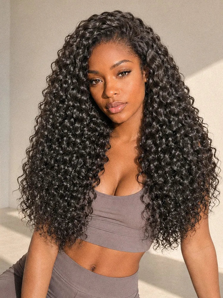 Fluffy & Full 250% Density Water Wave Glueless Half Wig Flexi-Fit Drawstring Main image