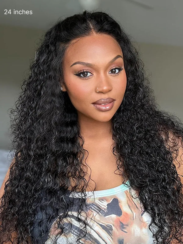Luvme All-Day Comfort Wig 200% Density Deep Wave Glueless 7x6 Closure HD Lace Human Hair Wig Pre-Cut Lace
