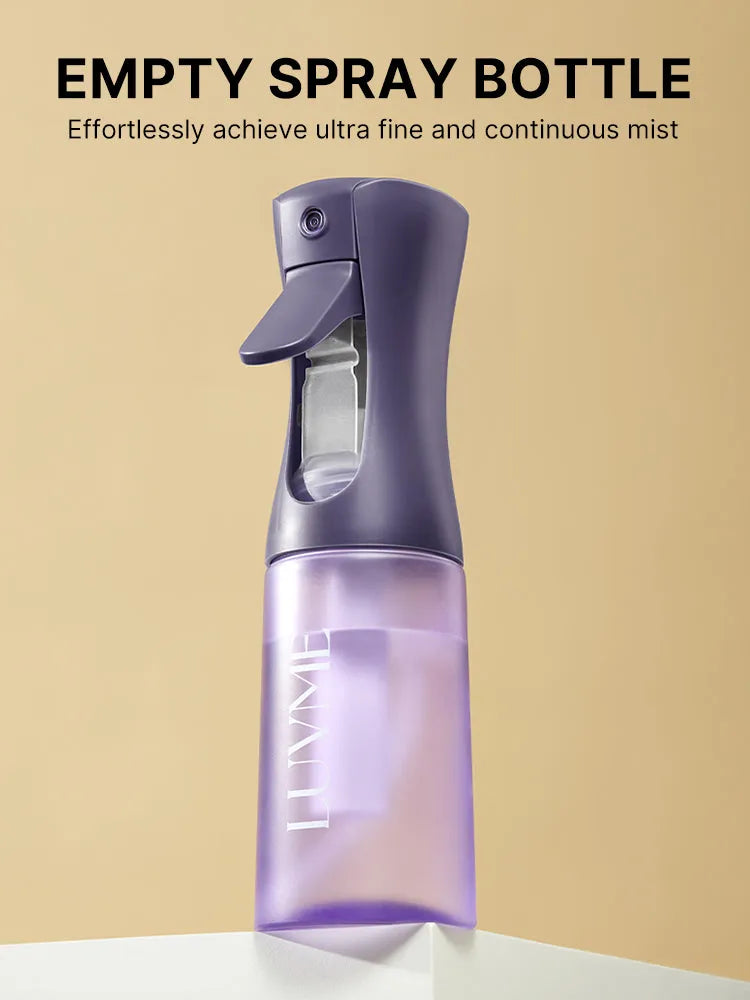 Continuous Ultra-Fine Mist Spray Bottle, Empty Spray Bottle for Hairstyling, Cleaning & More