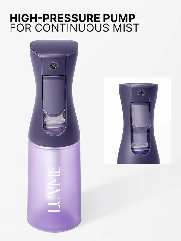 Continuous Ultra-Fine Mist Spray Bottle, Empty Spray Bottle for Hairstyling, Cleaning & More