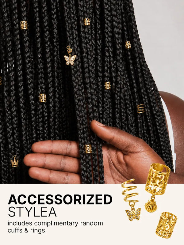 OwnScalp™ Lightweight Salon-Like Braids with a Real Scalp Look Full HD Lace Knotless Box Braided Wig - US Only