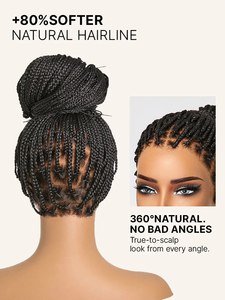 OwnScalp™ Lightweight Salon-Like Braids with a Real Scalp Look Full HD Lace Knotless Box Braided Wig - US Only