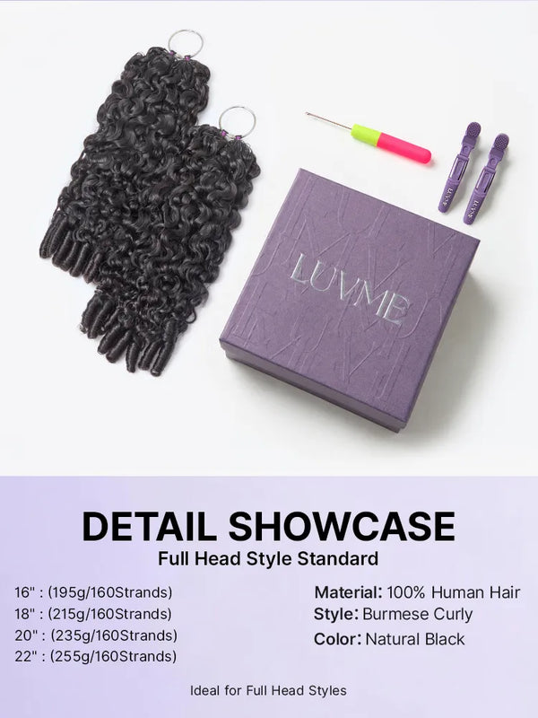 Readitress™ Pre-Separated Feather Crochet Human Hair for Miracle Knots Boho Braids | Deep Wave, Burmese Curly Protective Style (Free Gifts Included)  - US Only