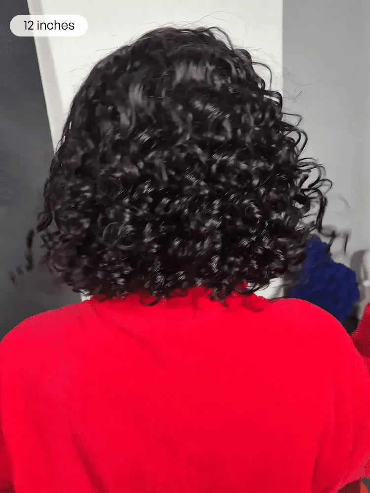 Ready to Go Water Wave Short Curly Bob Wig Glueless Minimalist HD Lace Wig Pre-Cut Lace