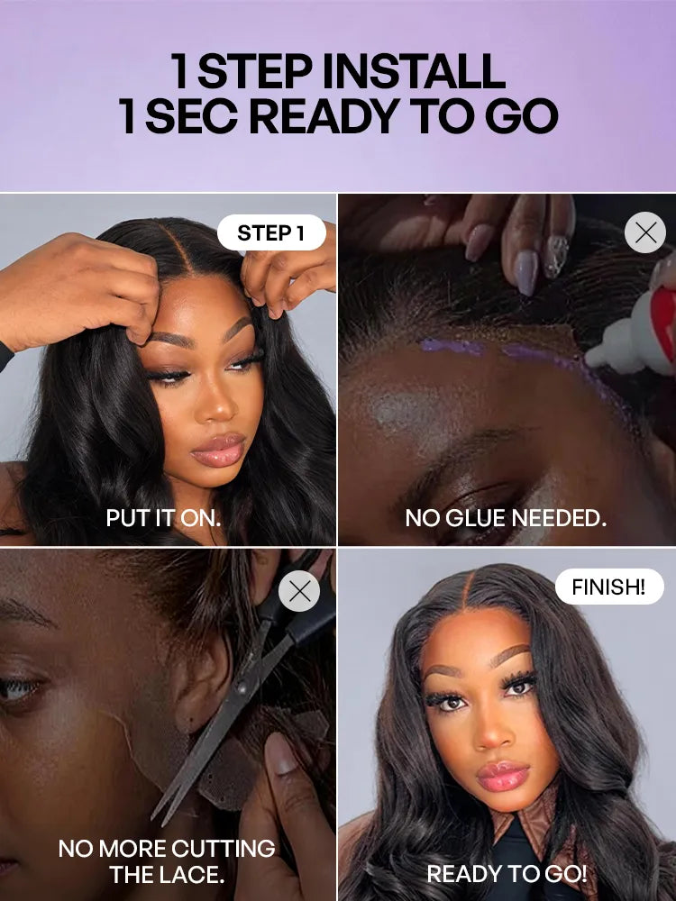 Effortless Elegance Copper Highlight / Natural Black Bouncy Curl Wig Minimalist HD Lace Glueless Wig Pre-Cut Lace