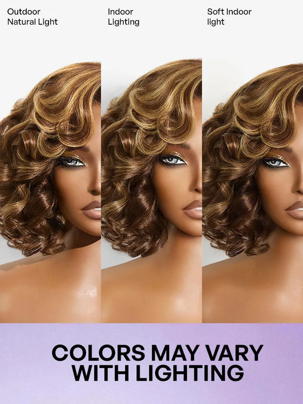 Classic Old Money Honey Blonde Highlight Wavy Glueless Minimalist HD Lace Wig Pre-cut Lace