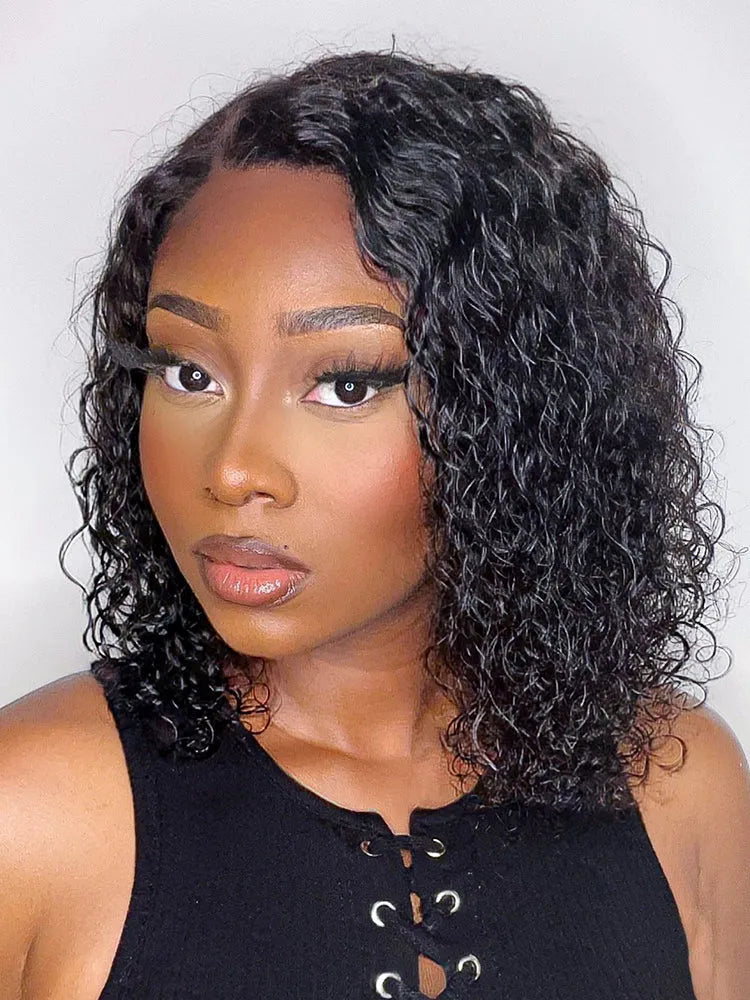 Wet and Wavy 5x5 Closure Pre-Cut Lace Water Wave Wig Glueless Side Part Human Hair Wig Main image