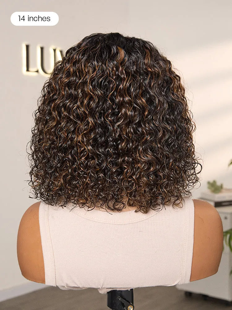 Wet and Wavy 5x5 Closure Pre-Cut Lace Water Wave Wig Glueless Side Part Human Hair Wig