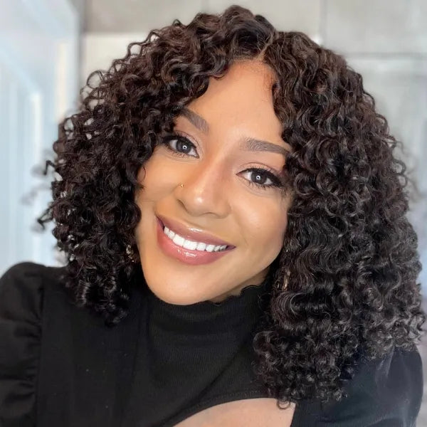 Kinky Curly Minimalist HD Lace Glueless Mid Part Short Wig 100% Human Hair- US Only Secondary image