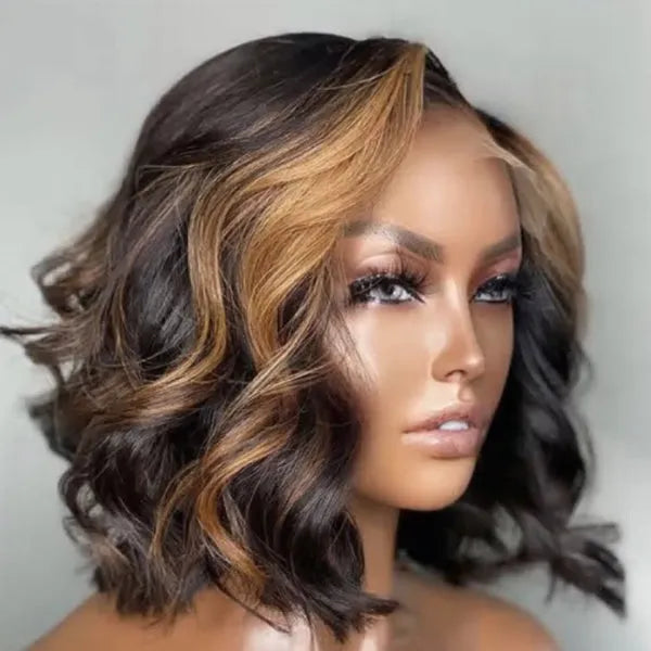 Luvme Hair Blonde Mix Loose Wave 5x5 Closure HD Lace Glueless Side Part Short Wig - US Only Main image